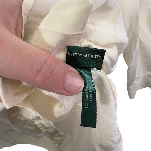 Ralph Lauren cream 100% silk button down green label - Picture 8 of 15